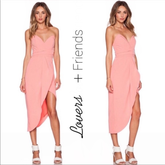 Lovers + Friends Riviera Pink Strapless Dress Size M - Picture 1 of 9